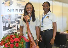 Winfred Akinyi and Lucy Ochar from Flight & Safaris promoted their trips through the national park of Kenya.